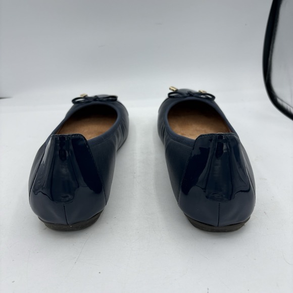 Vionic Shoes Womens Size 11 Minna Leather Ballet Flats Navy Blue w Box - Picture 7 of 10